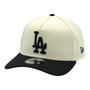Los Angeles Dodgers New Era Chrome White/Black With Basic Logo 9FORTY A-Frame Adjustable Snapback Hat