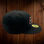 Seattle Seahawks New Era All Black With Dark Gray/Red Outline Around Seahawk 59FIFTY Fitted Hat