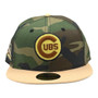 Chicago Cubs New Era Green Camo/Peach With Wrigley Field Patch 59FIFTY Fitted Hat