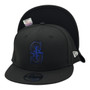 Seattle Mariners New Era All Black Blue Outline 9FIFTY Adjustable Snapback Hat