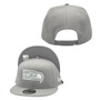 Seattle Seahawks New Era Light Gray And White With Retro Logo 9FIFTY Adjustable Snapback Hat