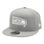Seattle Seahawks New Era Light Gray And White With Retro Logo 9FIFTY Adjustable Snapback Hat