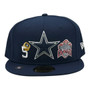 Dallas Cowboys New Era Navy With Super Bowl Patches All Over 59FIFTY Fitted Hat
