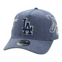 Los Angeles Dodgers New Era Light Blue Denim With Script Design On Sides 9FORTY A-Frame Adjustable Snapback Hat