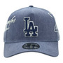Los Angeles Dodgers New Era Light Blue Denim With Script Design On Sides 9FORTY A-Frame Adjustable Snapback Hat