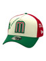 Mexico New Era Chrome White/Red/Green With New Era Branded Logos All Over 9FORTY A-Frame Adjustable Snapback Hat