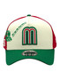 Mexico New Era Chrome White/Red/Green With New Era Branded Logos All Over 9FORTY A-Frame Adjustable Snapback Hat