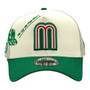 Mexico New Era Chrome White/Light Gray/Green With New Era Branded Logos All Over 9FORTY A-Frame Adjustable Snapback Hat