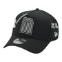 Mexico New Era All Black With White And New Era Branded Logos All Over 9FORTY A-Frame Adjustable Snapback Hat