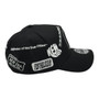 Mexico New Era All Black With White And New Era Branded Logos All Over 9FORTY A-Frame Adjustable Snapback Hat