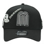 Mexico New Era All Black With White And New Era Branded Logos All Over 9FORTY A-Frame Adjustable Snapback Hat