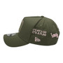 Mexico New Era Olive Green With Pink New Era Branded Logos All Over 9FORTY A-Frame Adjustable Snapback Hat