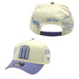 Mexico New Era Chrome White/Lavender New Era Branded Logos All Over 9FORTY A-Frame Adjustable Snapback Hat