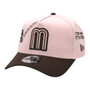 Mexico New Era Pink/Brown New Era Branded Logos All Over 9FORTY A-Frame Adjustable Snapback Hat