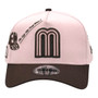 Mexico New Era Pink/Brown New Era Branded Logos All Over 9FORTY A-Frame Adjustable Snapback Hat