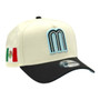 Mexico New Era Chrome White/Black With Flag 9FORTY A-Frame Snapback Hat