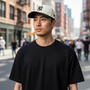 New York Yankees New Era Chrome White/Black Basic Logo With Yankees Patch 9FORTY A-Frame Snapback Hat