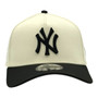 New York Yankees New Era Chrome White/Black Basic Logo With Yankees Patch 9FORTY A-Frame Snapback Hat