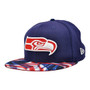 Seattle Seahawks New Era 4TH Of July Navy With The American Flag Bill 59FIFTY Fitted Hat