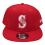 Seattle Mariners New Era Red With Basic Logo 9FIFTY Adjustable Snapback Hat