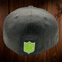 Seattle Seahawks New Era Dark Heather Gray With Light Gray Bill And Lime Green Seahawk 59FIFTY Fitted Hat