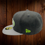 Seattle Seahawks New Era Heather Dark Gray/Light Gray And Lime Green Seahawk 59FIFTY Fitted Hat