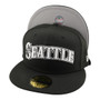 Seattle Mariners New Era "Seattle" All Black Gray Bottom 59FIFTY Fitted Hat