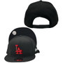 Los Angeles Dodgers New Era "Red LA" All Black Basic 9FIFTY Adjustable Snapback Hat