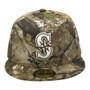 Seattle Mariners New Era Real Tree Basic Logo And Gray Bottom 59FIFTY Fitted Hat