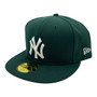 New York Yankees New Era Dark Green With White Logo 59FIFTY Fitted Hat