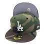 Los Angeles Dodgers New Era Woodland Camo With White Logo 59FIFTY Fitted Hat