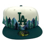 Los Angeles Dodgers New Era Cream/Dark Green Forest Skyline 59FIFTY Fitted Hat