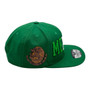 Mexico Hatstop All Green Country Colors In Letters With Shield Patch Adjustable Snapback Hat