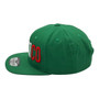 Mexico Hatstop All Green Country Colors In Letters With Shield Patch Adjustable Snapback Hat