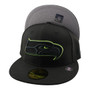 Seattle Seahawks New Era Neon Green Pop Black With Gray Bottom 59FIFTY Fitted Hat