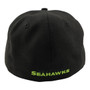 Seattle Seahawks New Era Neon Green Pop Black With Gray Bottom 59FIFTY Fitted Hat