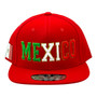 Mexico Hatstop All Red Country Colors In Letters With Flag Patch Adjustable Snapback Hat