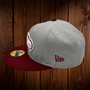 Seattle Seahawks New Era Light Gray/Maroon Basic Logo 59FIFTY Fitted Hat
