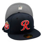 Tacoma Rainiers New Era Navy And Light Gray Bottom With 2017 Triple-A All Star Game Patch 59FIFTY Fitted Hat