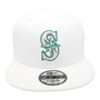 Seattle Mariners New Era White With Team Color And 30TH Anniversary Patch 9FIFTY Adjustable Snapback Hat