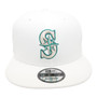 Seattle Mariners New Era White With Team Color And 30TH Anniversary Patch 9FIFTY Adjustable Snapback Hat