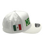 Mexico Hatstop White Country Colors In Letters With Flag Patch A-Frame Adjustable Strapback Hat