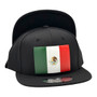 Mexico Hatstop All Black With Country Flag Adjustable Snapback Hat