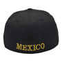 Mexico Hatstop All Black With Flag Colors In Letters With Country Patch Fitted Hat