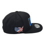 USA Hatstop All Black Country Colors In Letters With Flag Patch Adjustable Snapback Hat