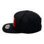USA Hatstop All Black Country Colors In Letters With Flag Patch Adjustable Snapback Hat