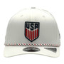 USA Men’s Soccer New Era White With Rope 9SEVENTY Stretch Fit Trucker Mesh Snapback Hat