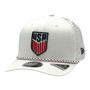 USA Men’s Soccer New Era White With Rope 9SEVENTY Stretch Fit Trucker Mesh Snapback Hat