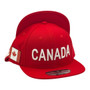 Canada Hatstop All Red With Country Flag Adjustable Snapback Hat