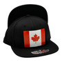 Canada Hatstop All Black With Country Flag Adjustable Snapback Hat